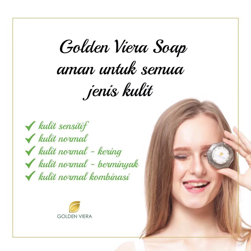 (BISA COD) SABUN GOLDEN VIERA ORIGINAL 100% GOLDENVIERA SABUN WAJAH MUKA JERAWAT MENCERAHKAN KULIT