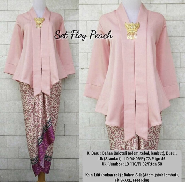 TERMURAH!!! KEBAYA KUTUBARU SET FLOY/ KEBAYA MODERN