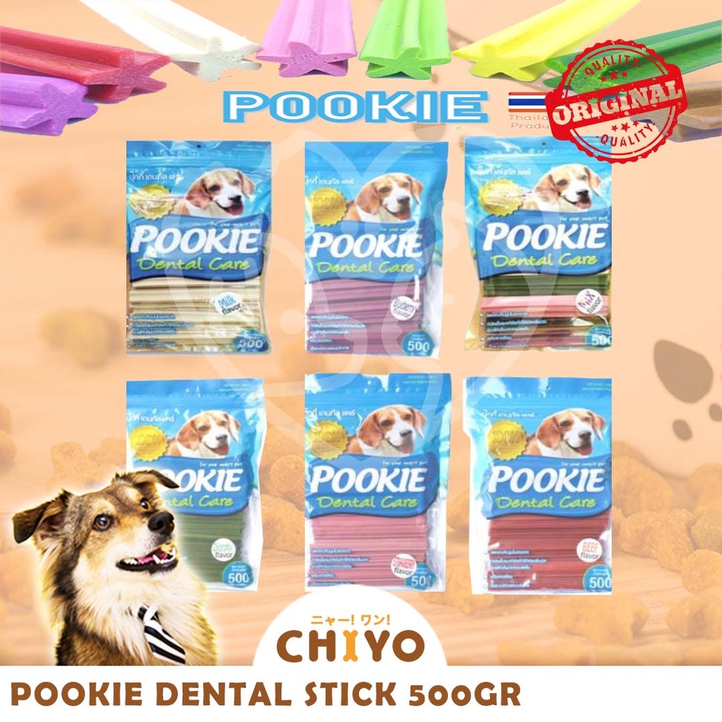 Pookie Star Stick Dental Care All Variant 500gr - Snack Anjing