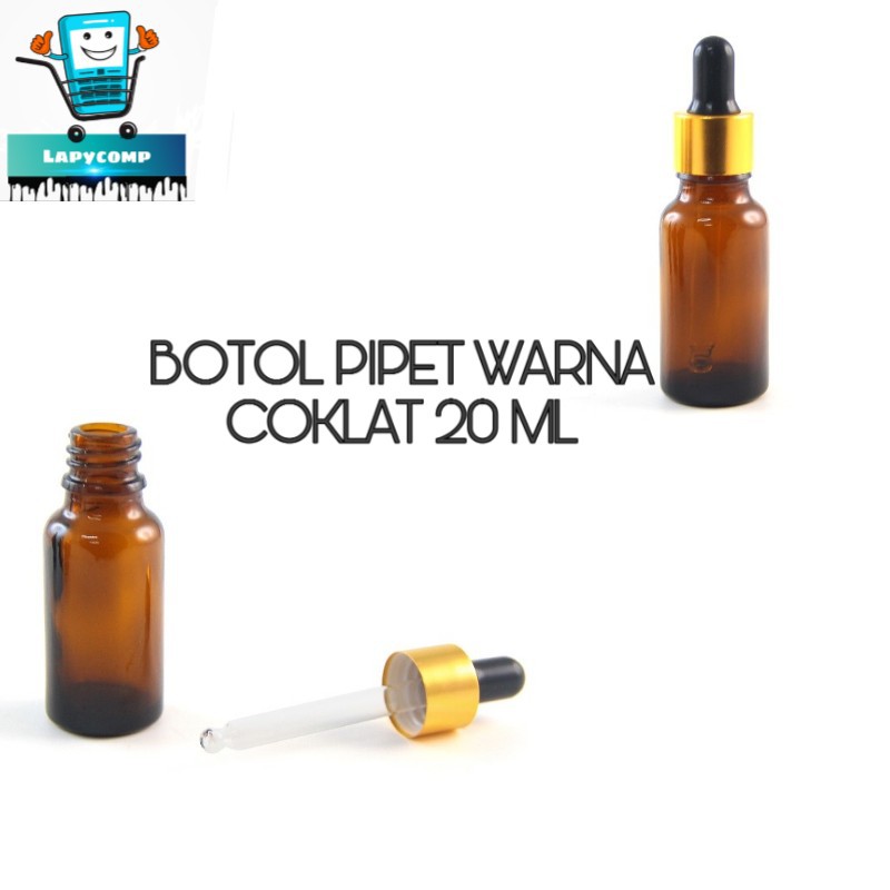 OBRAL Botol Pipet Kaca Tebal Warna Bening Ukuran 20 ML OBRAL Botol Pipet Kaca Tebal Warna Bening Ukuran 20 ML