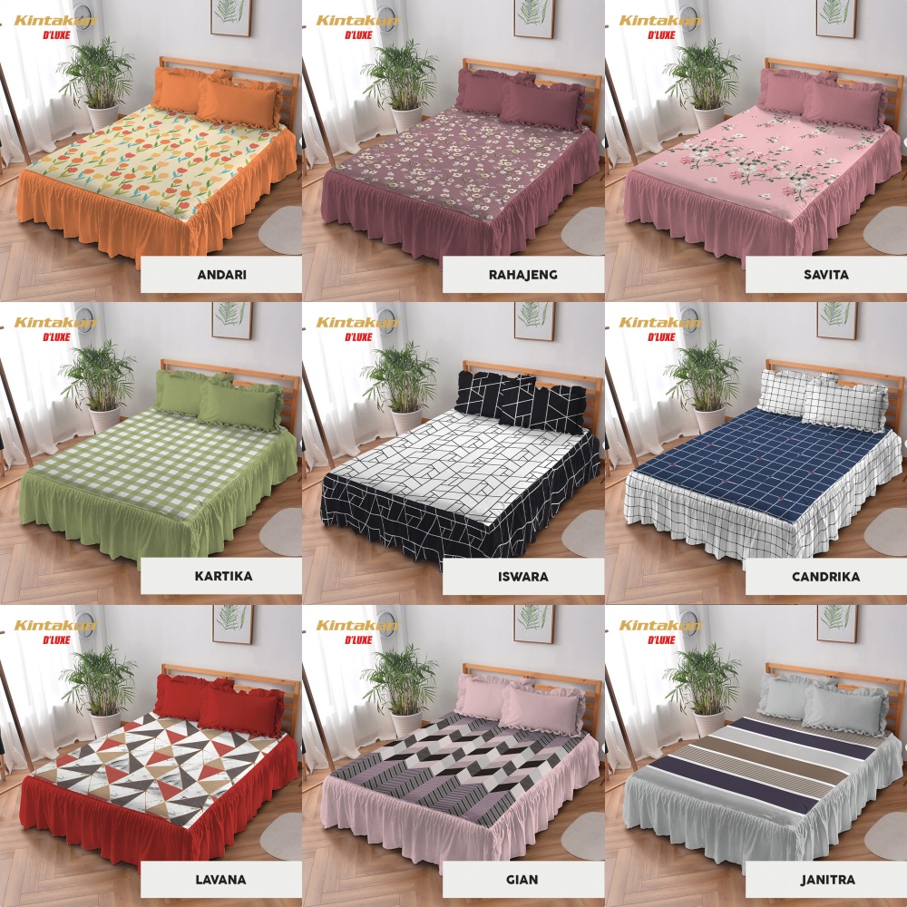 Kintakun Dluxe - Sprei RUMBAI King (180x200) Terlaris pilihan