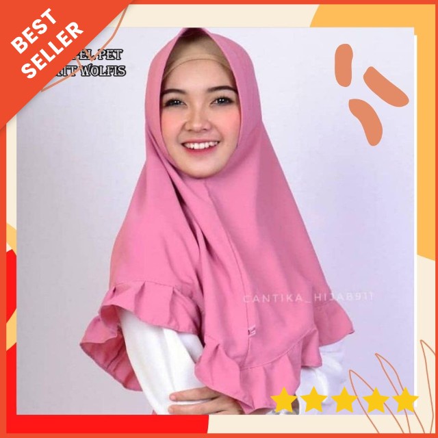 Khimar Rempel Pet Hijab Remple annisa Simpel HIJAB JILBAB KHIMAR INSTAN