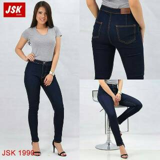  Celana  panjang Highwaist Jeans  Wanita  JSK Jeans  Shopee 