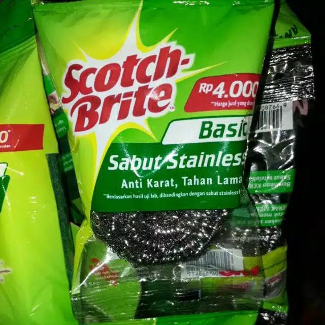 Sabut Spons Scotch Brite Sabut Stainless Basic Anti Karat Tahan Lama