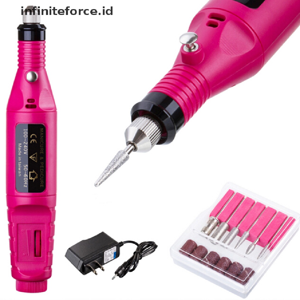 Infiniteforce.id Alat Kikir Kuku Elektrik Portable Bahan Akrilik Untuk Manicure / Pedicure