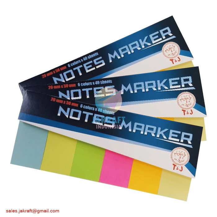 

Kertas Memo Tempel Pembatas Buku TJ T&J Sticky Notes Marker HVS/ATKProject