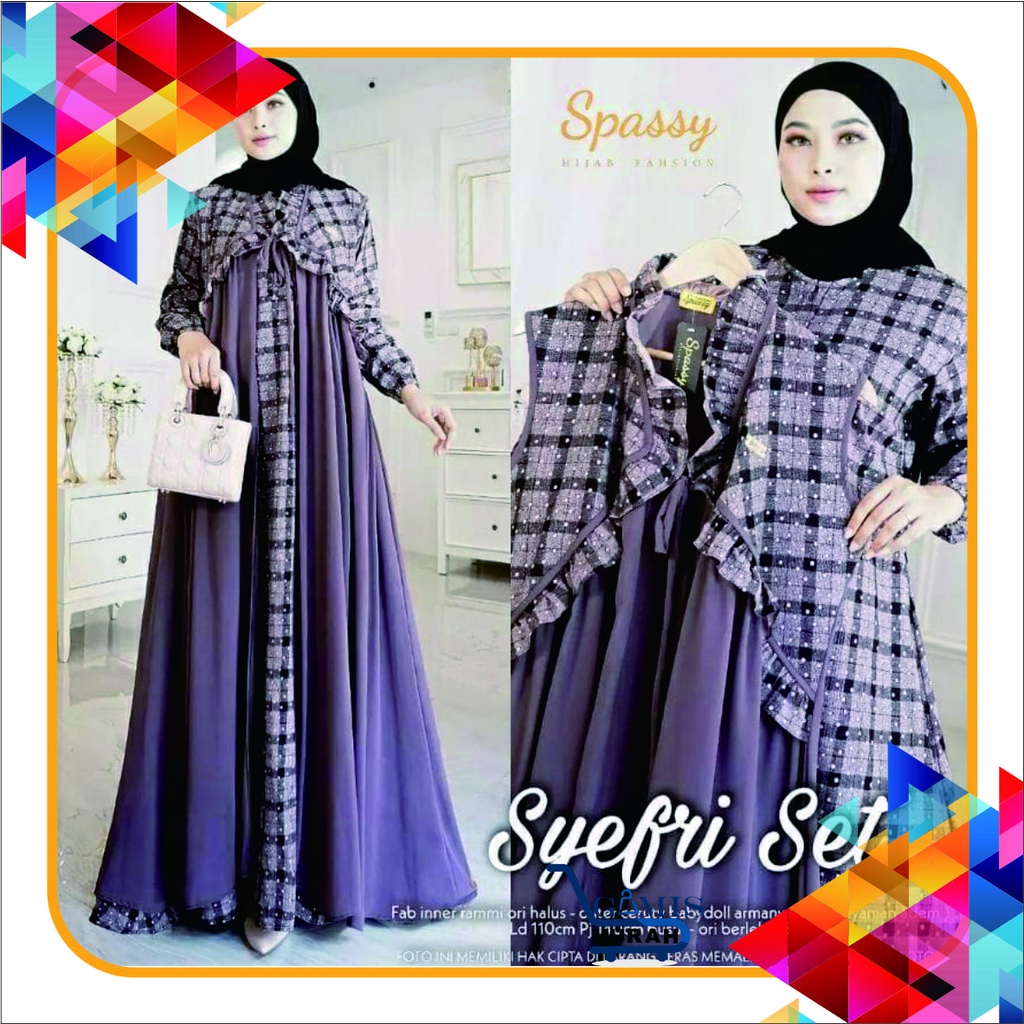 Dress 2in1 Syefri Set gamis wanita murah