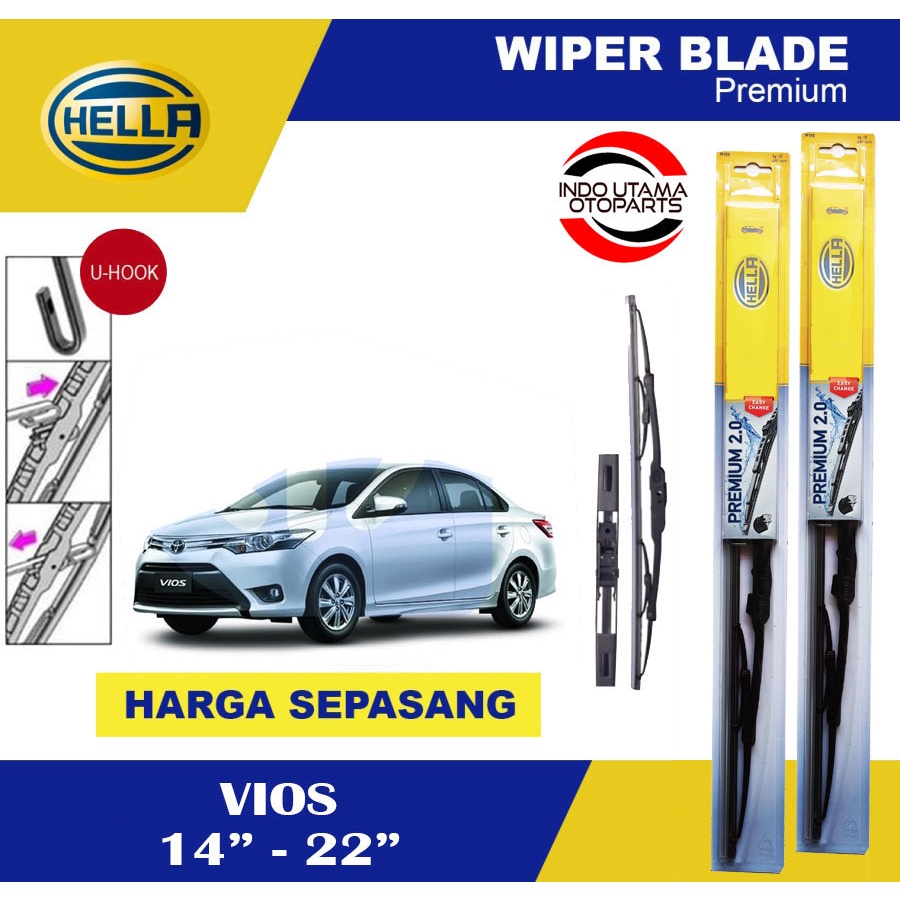 Wiper Blade Mobil Vios New HELLA Premium 2.0 (14-24)