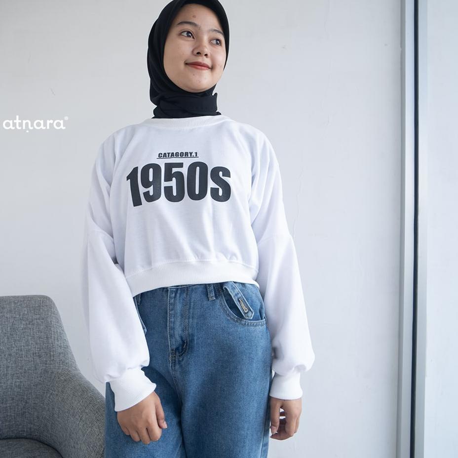 ✲ Nara Grosir - 1950s Sweater | Sweater Crop Wanita ➫