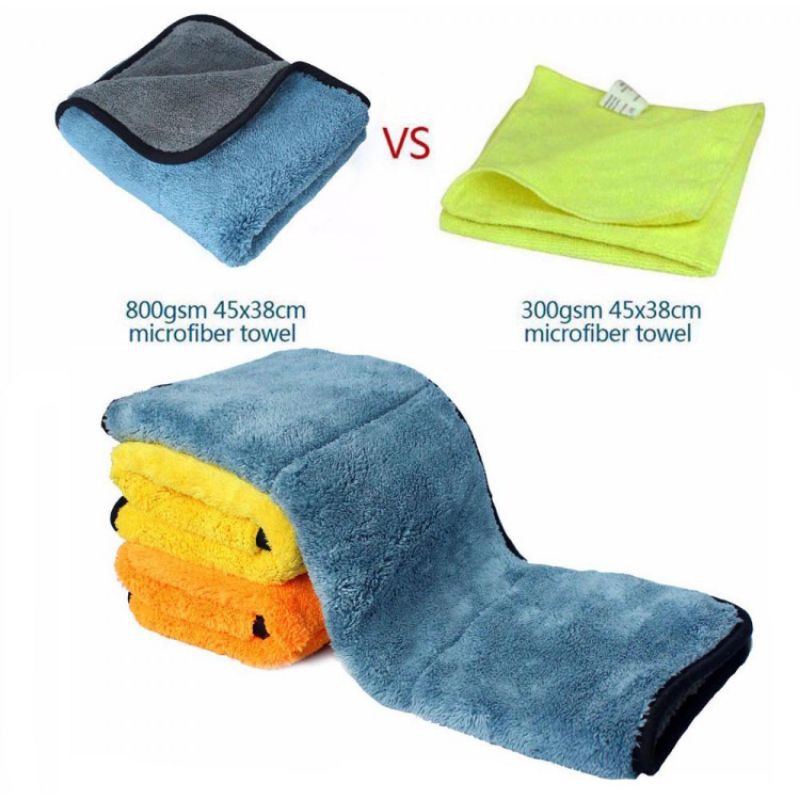 Lap Handuk Microfiber 2 sisi Serbaguna 800gsm 40 x 38 cm