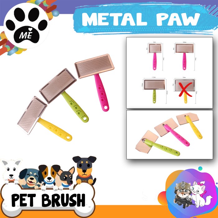 Pet Grooming &quot;METAL PAW SMALL&quot; Sisir Kawat Hewan