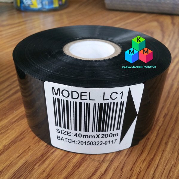 

RIBBON TAPE ATAU PITA TINTA CODING MACHINE 40mm x 200 mtr x 10 roll