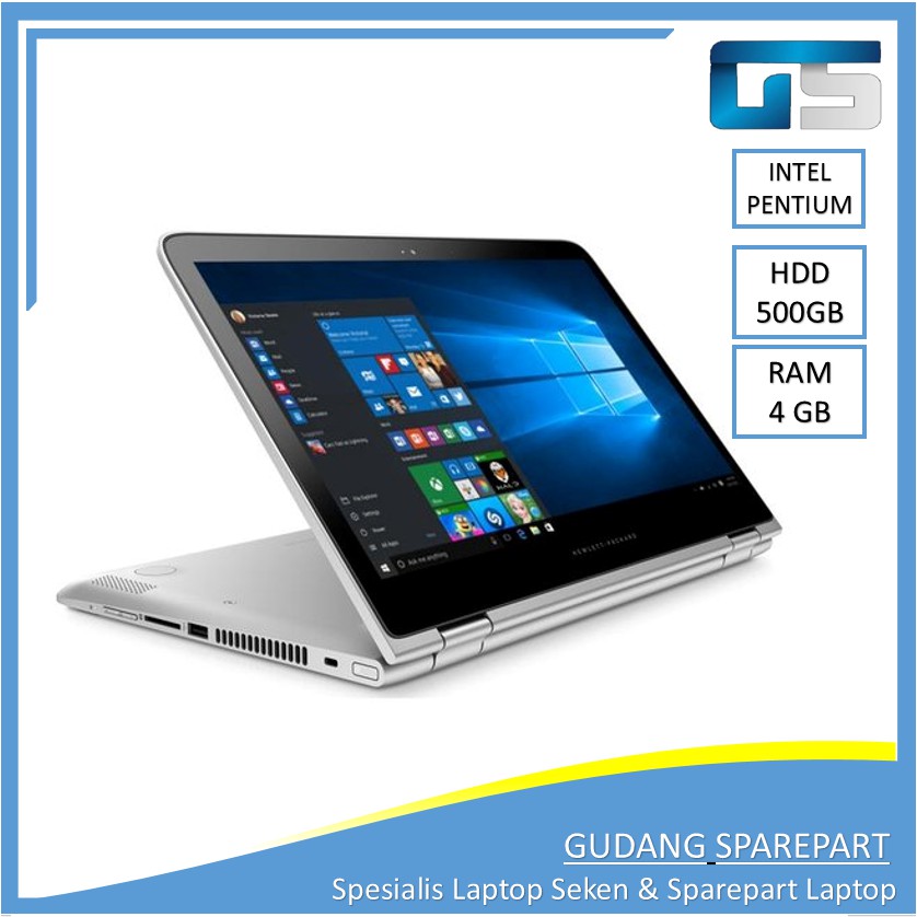 HP PAVILION X360 11 SILVER RAM 4GB 500GB Laptop Bekas Murah Notebook Second Ultrabook Tipis