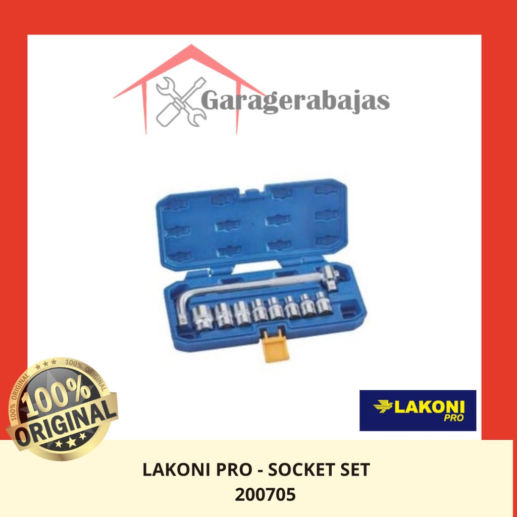 JETJO TOOLS - SOCKET SET 1/2" 10PCS 8-24MM  / SOCKET SET - LAKONI PRO 200705