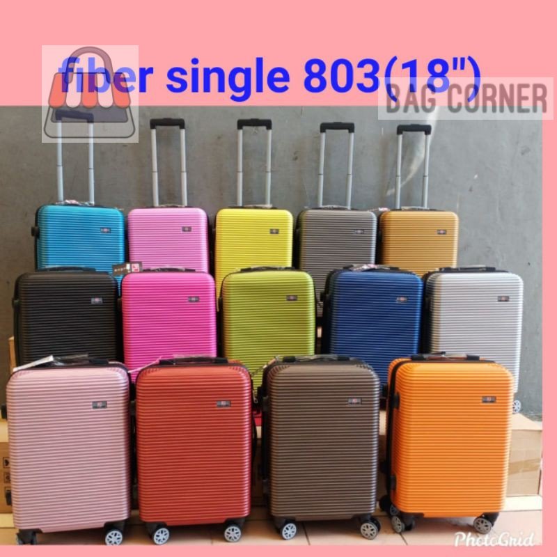 BagCorner - Koper fiber polo happy size 18in/travelbag koper fiber polo happy size18in - koper size 