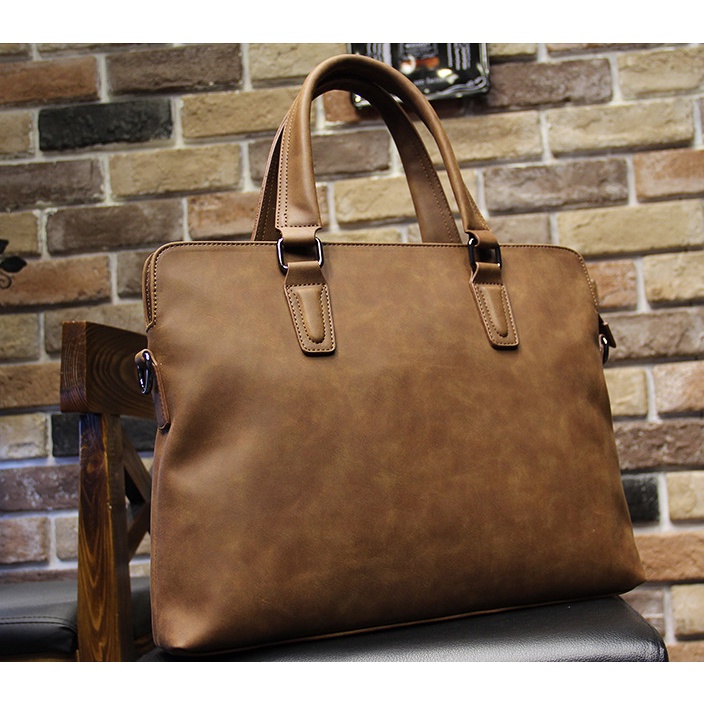 tas kerja kantor pria wanita office laptop bahan kulit asli briefcase import