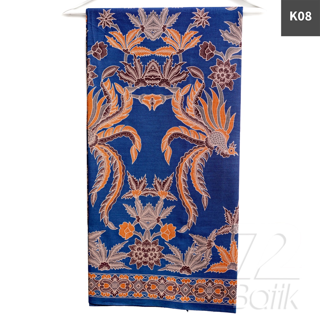 KAIN BATIK PREMIUM Bahan Katun Motif Peksi Asmoro Warna Putih Susu Coklat Orange 721835 Cap 72 Jarik Jarit Samping Kebat Panjang Batik Katun Modern Premium Bahan Seragam Batik Pernikahan Kantor Keluarga Murah Kamen Jadi Batik Bali Lembaran