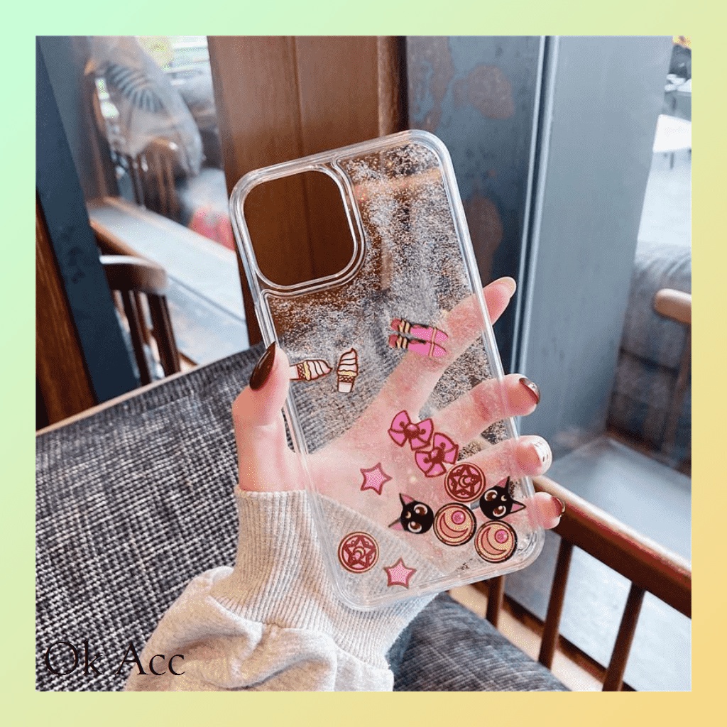 SoftCase Glitter air Cat Sailormoon Iphone 6 6s 7 8 SE 6+ 6s+ 7+ 8+ X Xs Xr Xs Max 11 12 13 Pro FH04