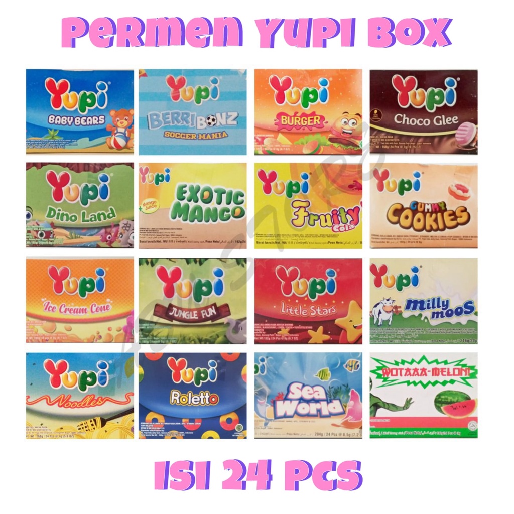 BOX - YUPI 500 ANEKA RASA ISI 24 PCS