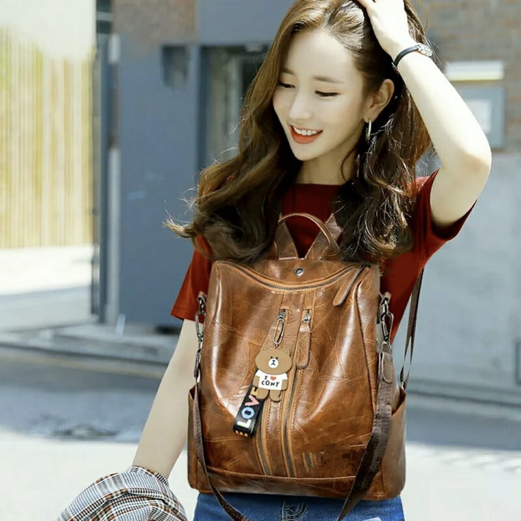 ST99_ Tas Ransel Backpack Terbaru - Tas Ransel Wanita Multifungsi - Tas Ransel Wanita Korean Style - Ransel Queentany