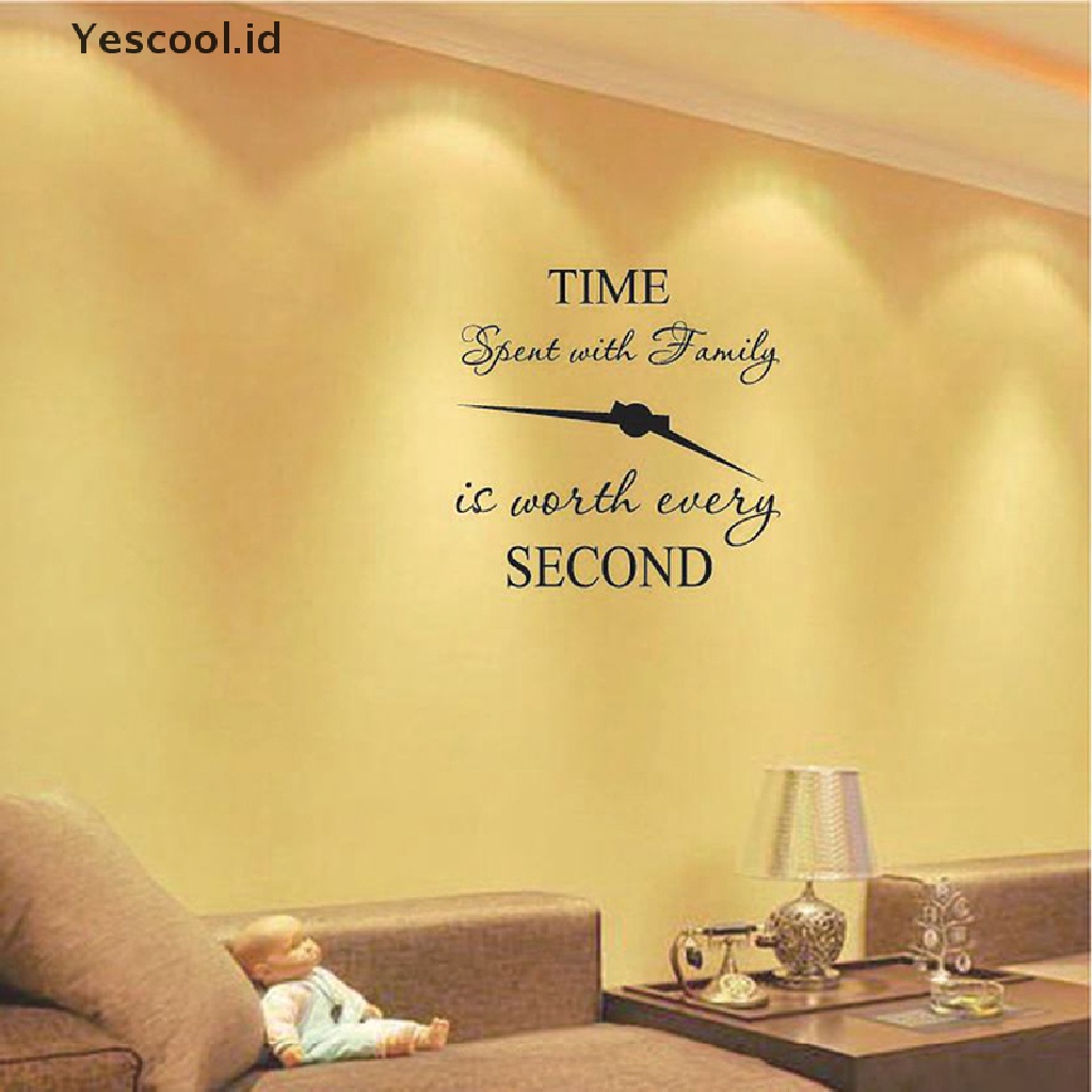 1 Pc Stiker Dinding Decal Desain time spent with family is worth every second Untuk Rumah