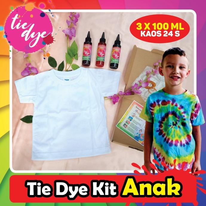 

Tie Dye Kit Anak / Paket Tie Dye Anak / Pewarna Tie Dye / 100 Ml / 24S