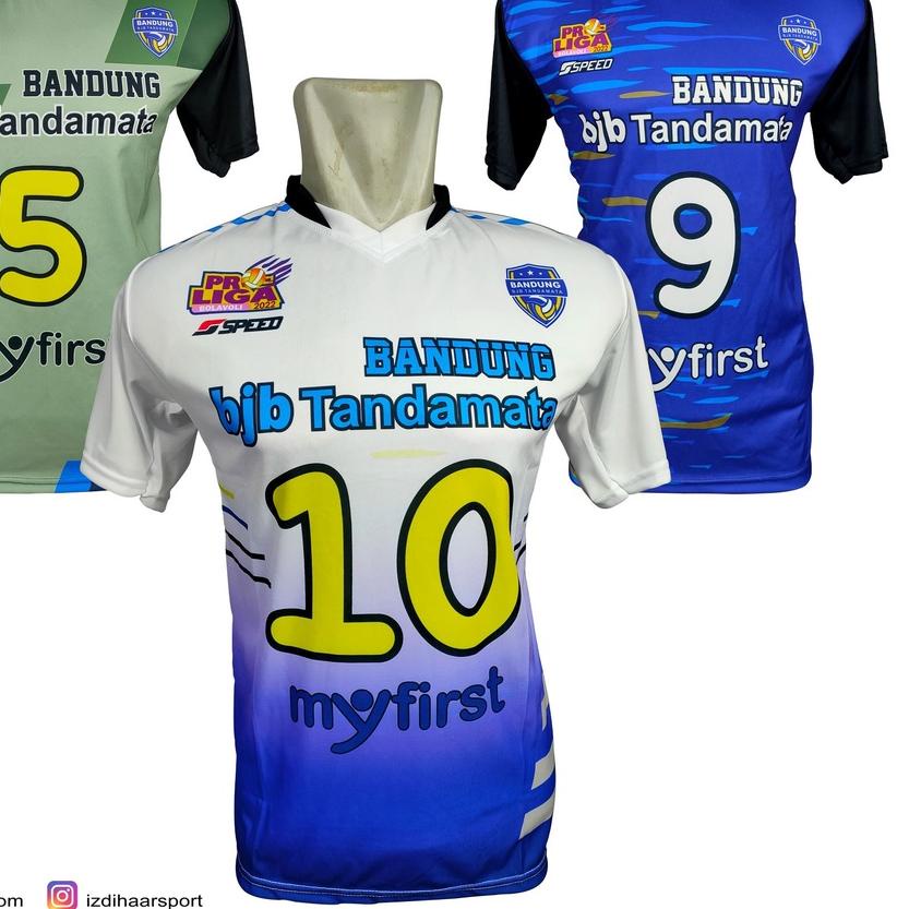 Terbaru|LR29|jersey voli printing BJB kaos proliga bjb 2022 baju volley proliga IZDIHAARSPORT