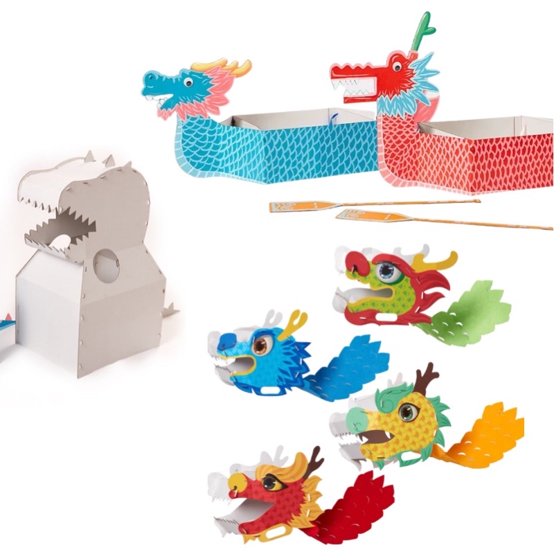 Jual DIY CNY children art craft activities diy dinosaurus costume