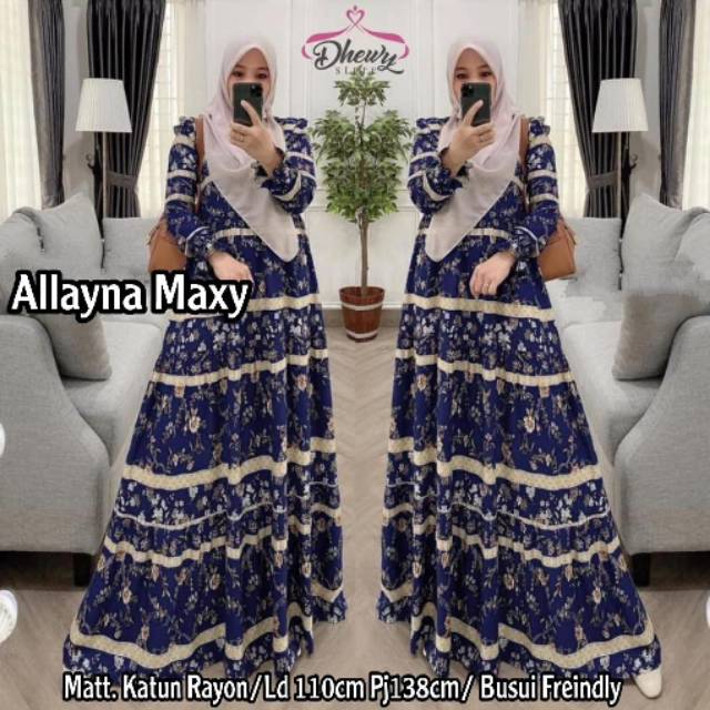Allayna maxy / sabrina maxy / humaira dress gamis dlovera gamis jumbo