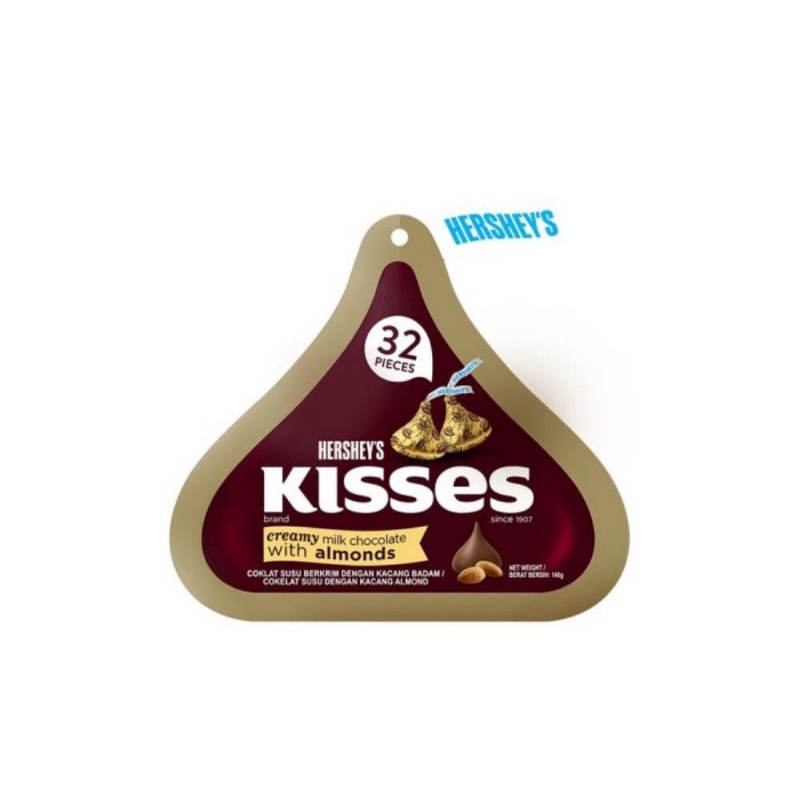 Jual Hershey Chocolate Kisses Milk Almonds Coklat Almonds 146g Shopee Indonesia