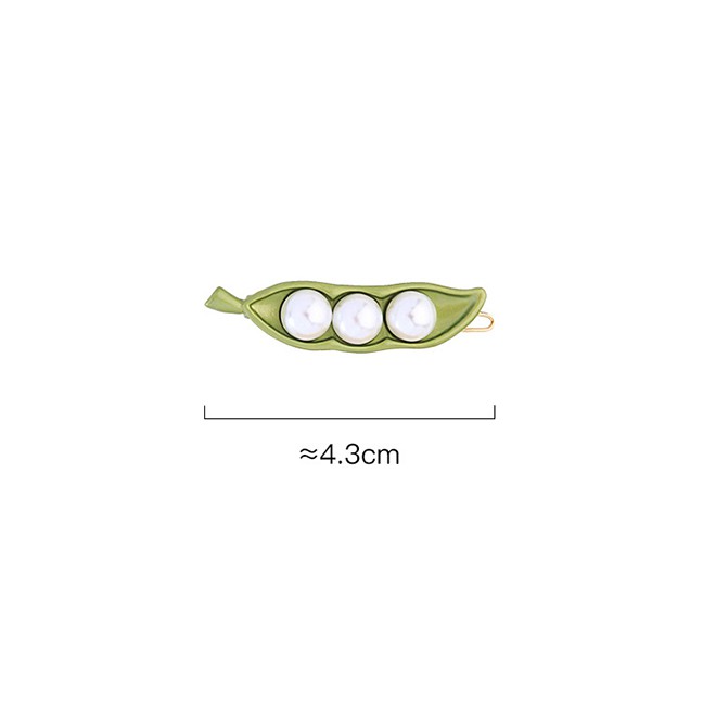 LRC Jep[it Rambut Fashion Green Pearl Pea Alloy Hairpin K42853