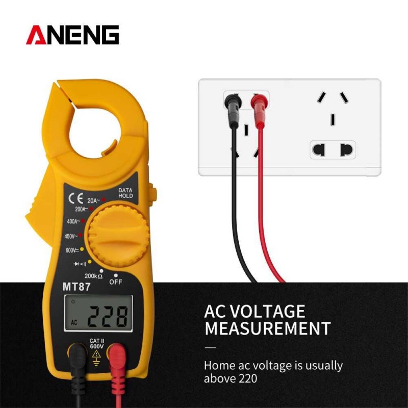 Tang Amper Multimeter Clamp Multitester Digital Voltage Tester LCD