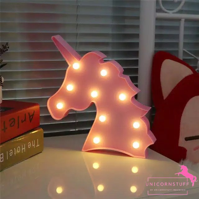 Lampu LED Unicorn Pink Lamp Lampu Hias Meja Dekorasi Rumah