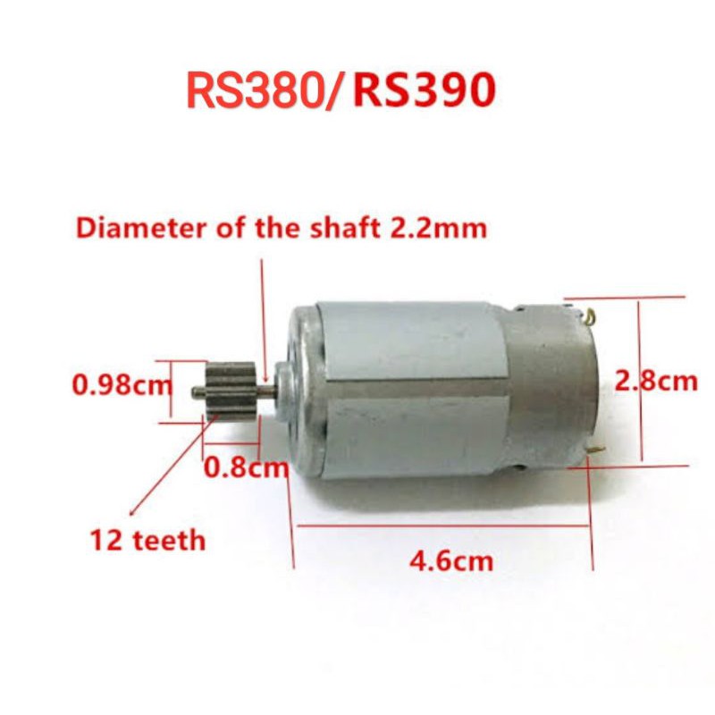 Dinamo RS380/RS390 Mobil mainan aki