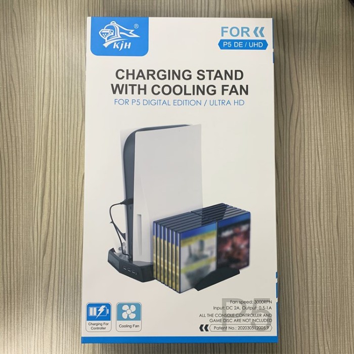 PS5 KJH Charging Stand With Cooling Fan / Dual Charging Base stik PS5