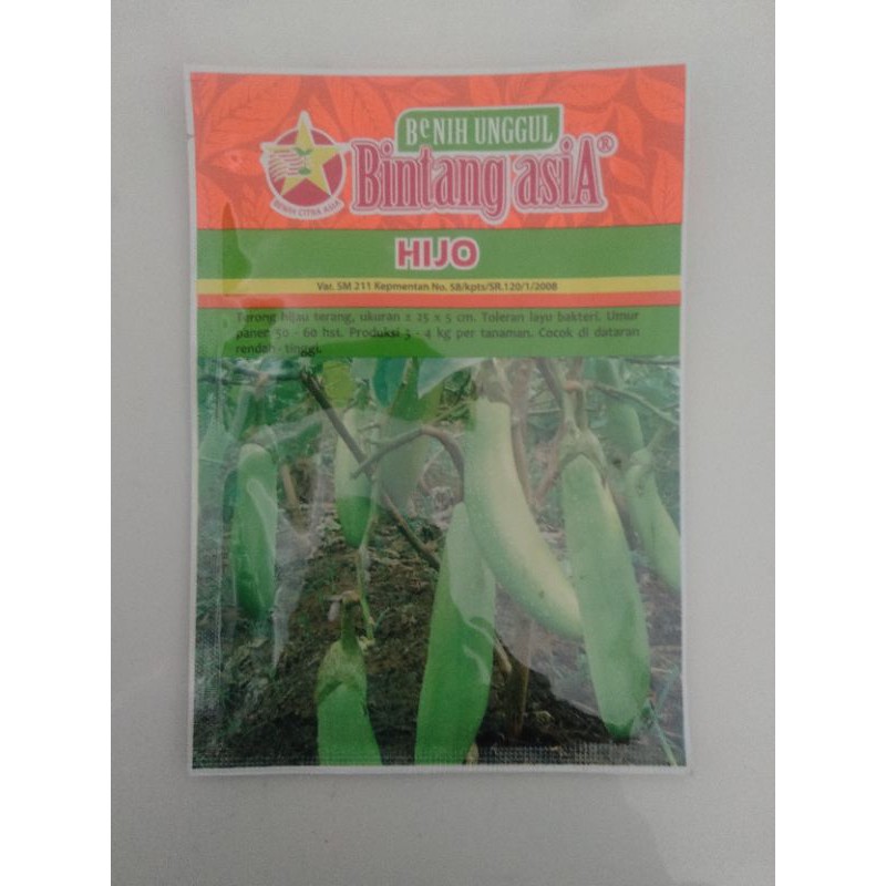 BINTANG ASIA HIJO (Benih Terong Hijau) 10gr