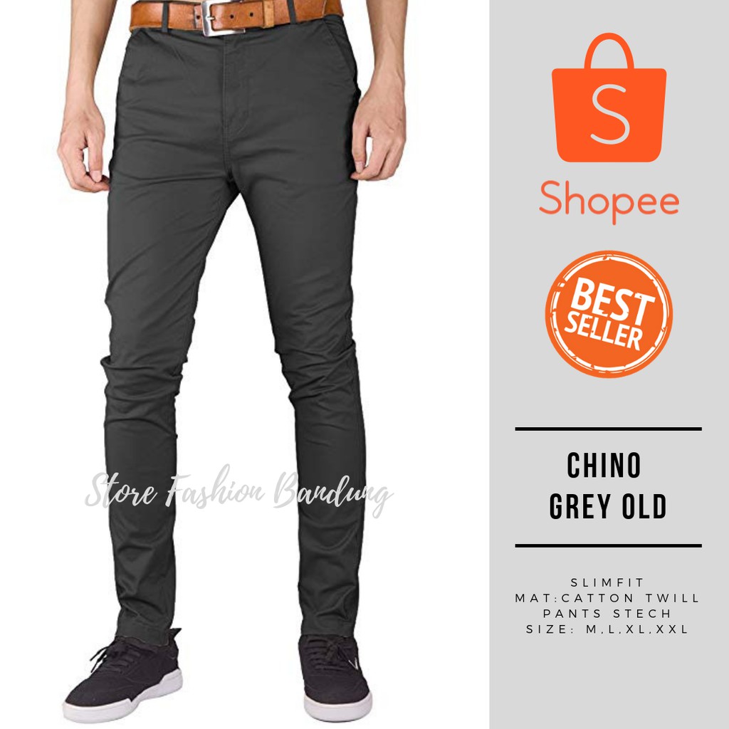 Terbaru Chino Big Size Abu Abu Casual Celana Chino Pria Terbaru Chino Big Size Abu Abu Casual Celana Chino Pria