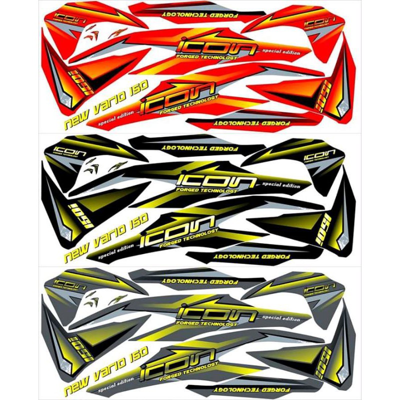 Stiker Skotlet Motor VARIO 125 - 150 FI NEW ICON HONDA Striping Variasi Racing Aksesoris