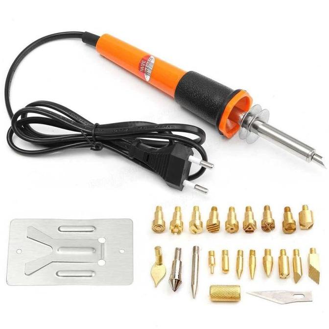 

Alat Lukis Bakar Wood Burning Pen Pyrography Set 30W
