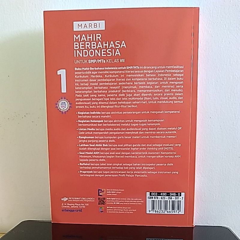 Buku Mahir Berbahasa Indonesia [ MERDEKA ] Kls.VII , Erlangga