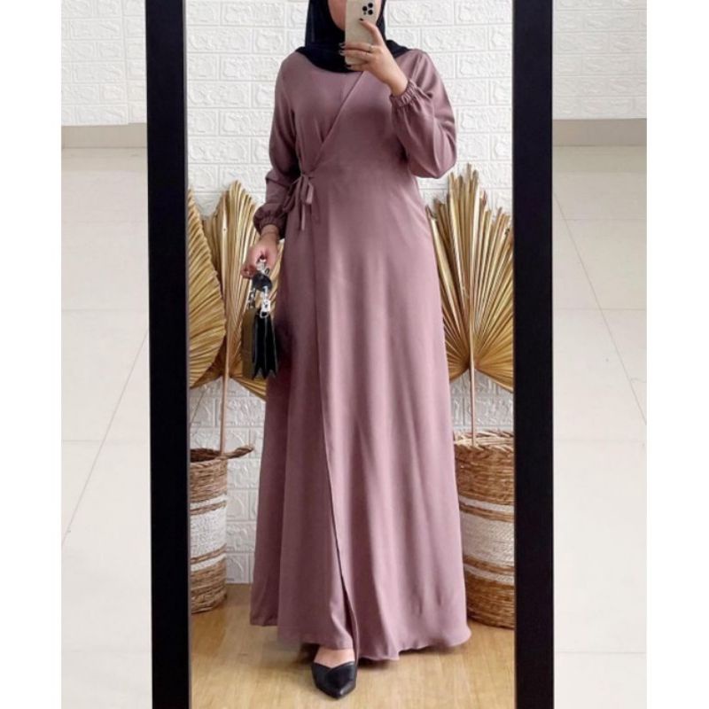 ARSEN DRESS ukuran  S M L XL fashion muslim basic stylish remaja kekinian GAMIS VIRAL