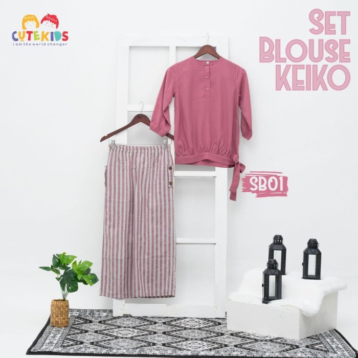New    Setelan Blouse Keiko Anak Set Blus Remaja Original by CuteKids