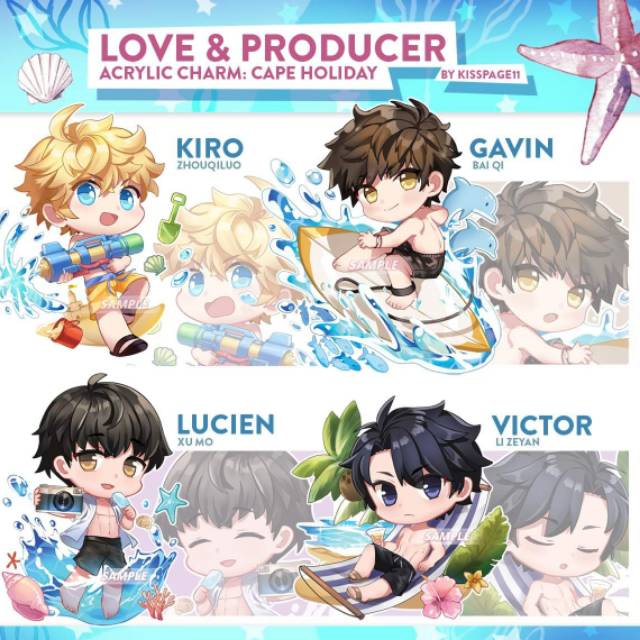Acrylic keychain LOVE&PRODUCER GLITTER