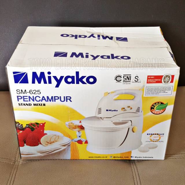 MIYAKO MIXER MURAH MANGKUK MANGKOK PUTAR SM 625 PENCAMPUR