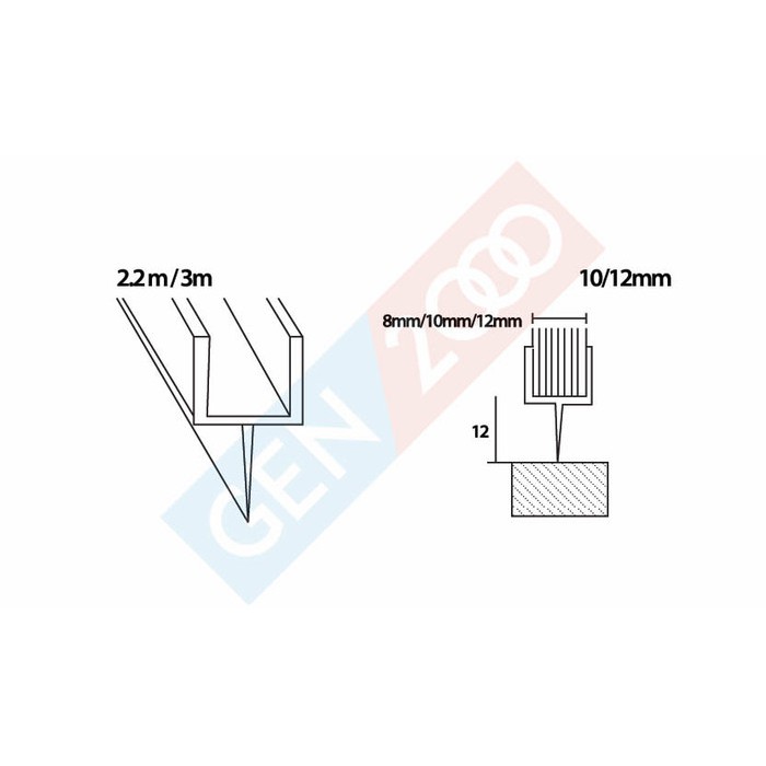 seal pintu kaca sirip tengah glass clip seal sirip pintu kaca tempered