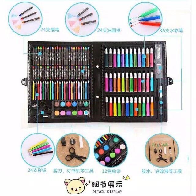 [ASS] Crayon Set 208PCS/krayon mewarnai anak