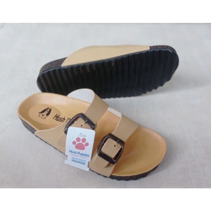 SANDAL WANITA BIRKEN PUYUH KASUAL RINGAN STRAP 2 HUSH PUPPIES+BOX+PAPERBAG