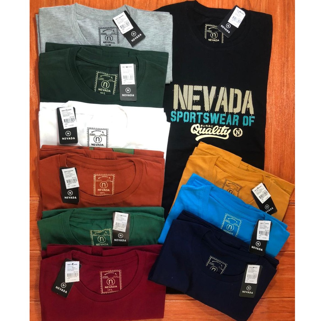 Kaos Nevada Cowok branded Matahari 3pcs
