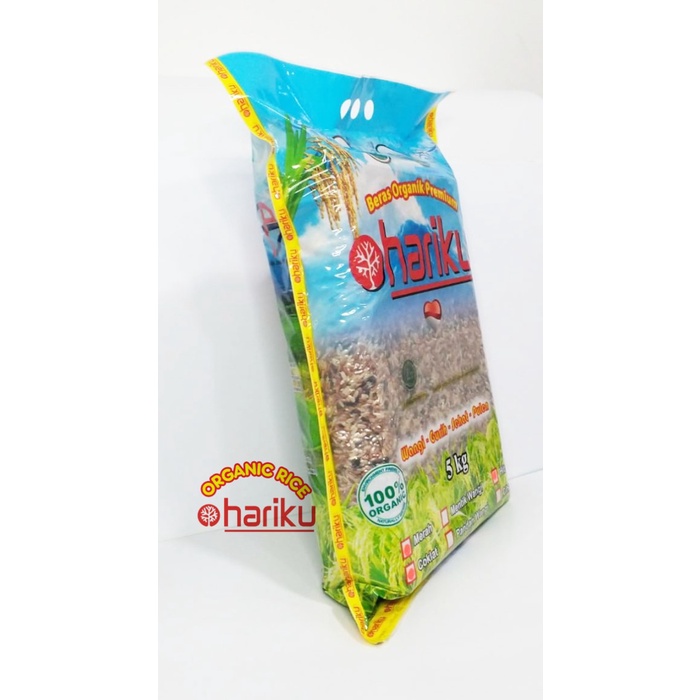 

978EqW Beras Mix (Merah-Coklat-Hitam) Organik Hariku 5 Kg WQ0112