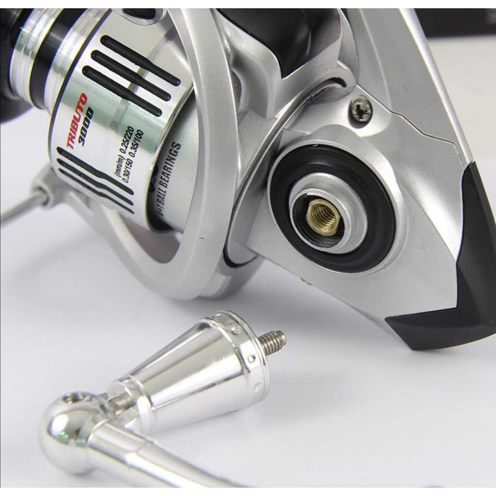 Shinju Tributo Spinning Fishing Reel. Power Handle